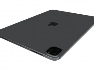 apple ipad pro 12 9 2020 wifi cellular space gray 3D Model