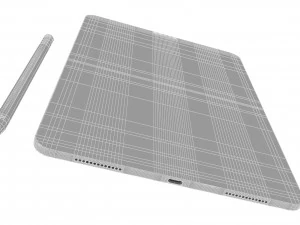 apple ipad pro 12 9 2020 wifi cellular space gray 3D Model