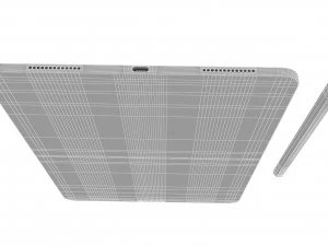 apple ipad pro 12 9 2020 wifi cellular space gray 3D Model