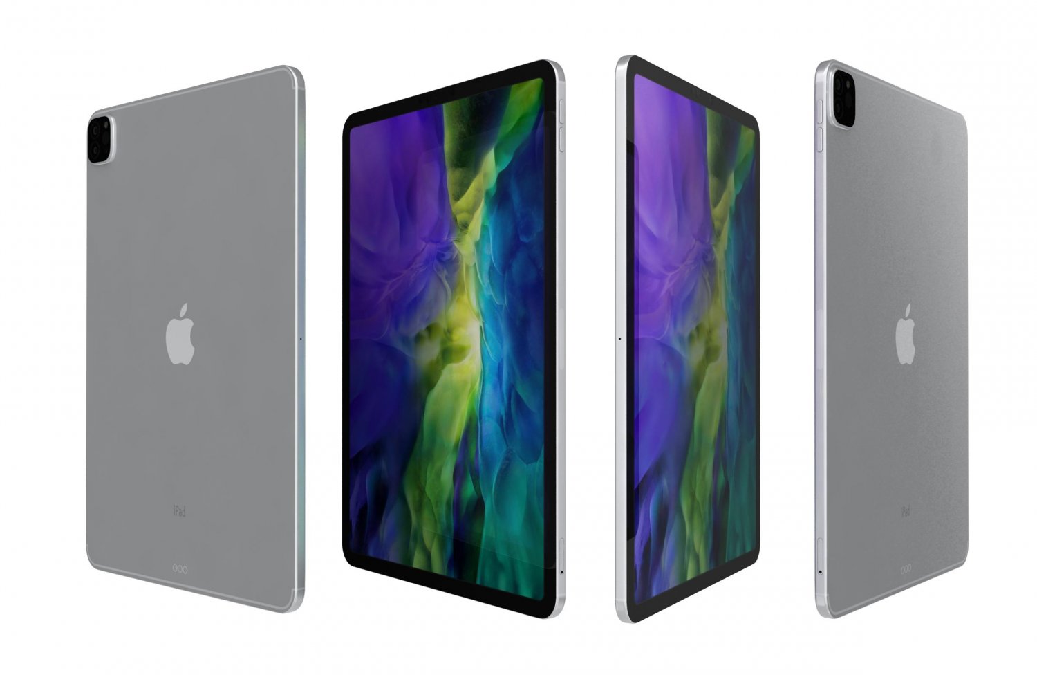 apple ipad pro 12 9 2020 wifi cellular silver 3D Модель in Телефоны 3DExport