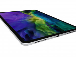 apple ipad pro 12 9 2020 wifi cellular silver 3D मॉडल