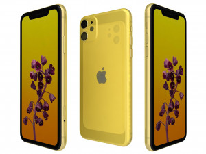 apple iphone 11 yellow 3D Model