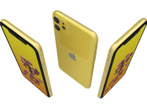 apple iphone 11 yellow 3D Model