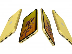 apple iphone 11 yellow 3D Model