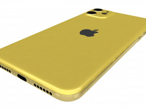 apple iphone 11 yellow 3D Модель