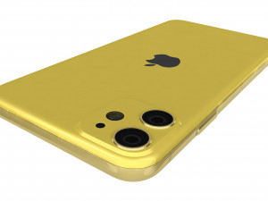 apple iphone 11 yellow 3D Модель