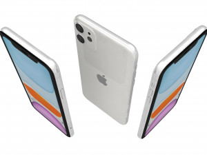 apple iphone 11 white 3D Model