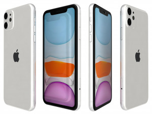 apple iphone 11 white 3D Model