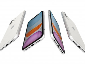 apple iphone 11 white 3D Model