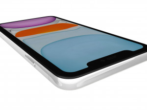 apple iphone 11 white 3D Model