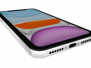apple iphone 11 white 3D Model