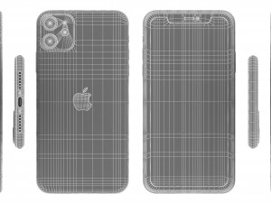 apple iphone 11 white 3D Model
