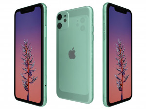 apple iphone 11 green 3D Model