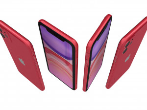 apple iphone 11 red 3D Model
