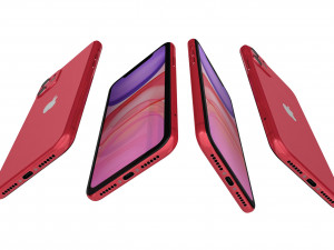 apple iphone 11 red 3D Model