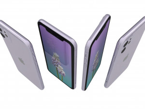 apple iphone 11 purple 3D Model