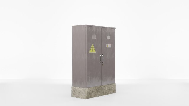 simple electricity box 3D Model .c4d .max .obj .3ds .fbx .stl .blend 
