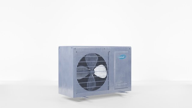 realistic air conditioner 3D Model .c4d .max .obj .3ds .fbx .stl .blend 