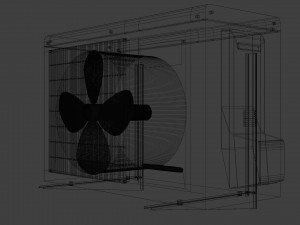 realistic air conditioner 3D Model