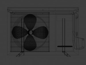 realistic air conditioner 3D Model