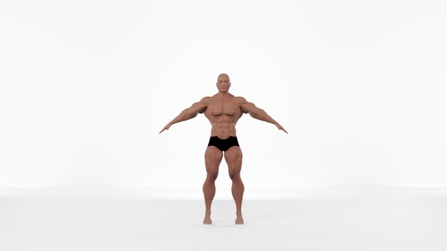 musculer man 3D Модель .c4d .max .obj .3ds .fbx .stl .blend 