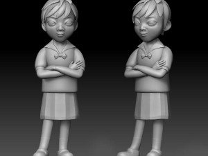 asian school girl in uniform Modelo 3D