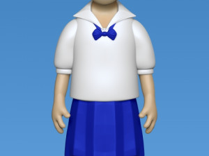 asian school girl in uniform Modelo 3D