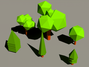 pack trees 3D Model