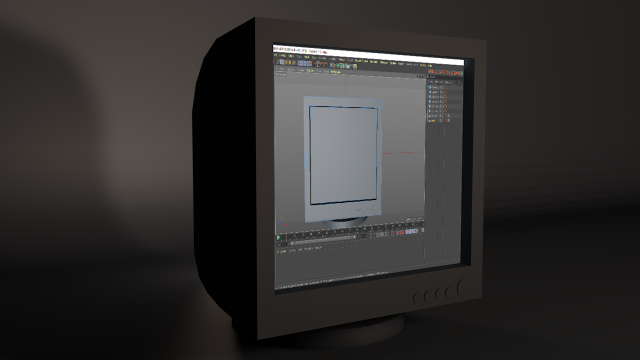 old monitor 43 3D Модель .c4d .max .obj .3ds .fbx .stl .blend 