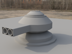 low poly turrent 2021 for game Model 3D