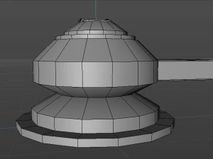 low poly turrent 2021 for game 3D Model