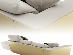 metropol modular modern sofa in leather laurameroni 3D Model