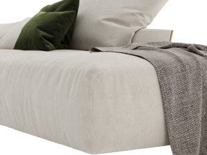 metropol modular modern sofa in leather laurameroni 3D Модель