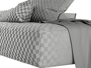metropol modular modern sofa in leather laurameroni 3D Model