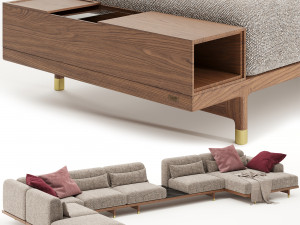 porada argo sofa Modello 3D