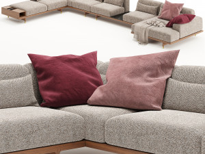 porada argo sofa Modello 3D