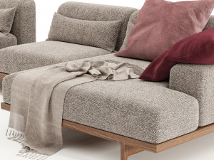 porada argo sofa Modello 3D