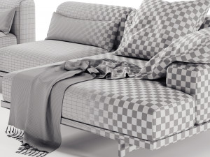 porada argo sofa Modello 3D