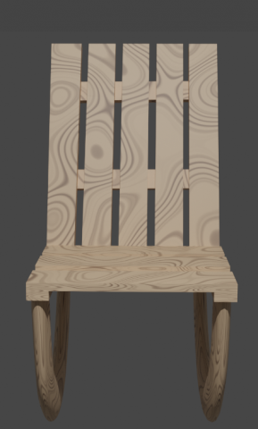 wooden rocking chair Modelo 3D .c4d .max .obj .3ds .fbx .stl .blend 