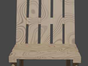 wooden rocking chair Model 3D