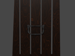 lowpoly wooden door 3D Модель