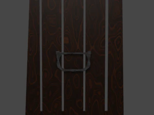 porta de madeira lowpoly Modelo 3D