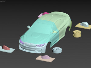 B M W M4 f82 m performance - 3d printed rc car body 3d print model 3D Baskı Modeli
