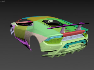 Lambo Huracan Performante RC car body 3D in 3DExport