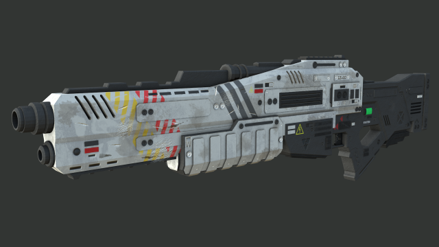 sci-fi shotlow-poly 3D Model .c4d .max .obj .3ds .fbx .stl .blend 