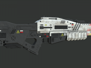sci-fi shotlow-poly 3D Model