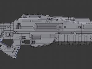 sci-fi shotlow-poly 3D Model