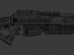 sci-fi shotlow-poly 3D Model