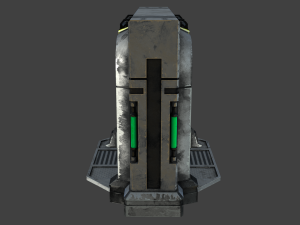 sci-fi blast door or gate low-poly 3D-Modell