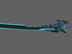 futuristic sci-fi sword pack - 4 swords with distinct designs low-poly s 3D Model